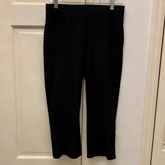 EILEEN FISHER cropped black stretch pants. XS. - Picture 1 of 4